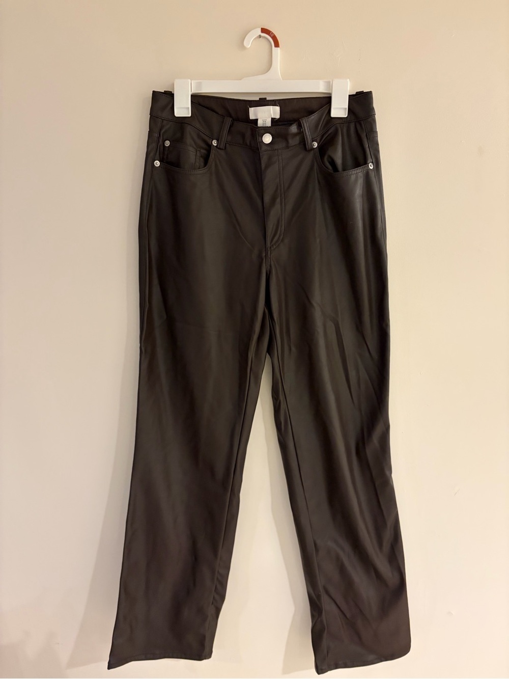 Brown Women's Faux Leather Pants